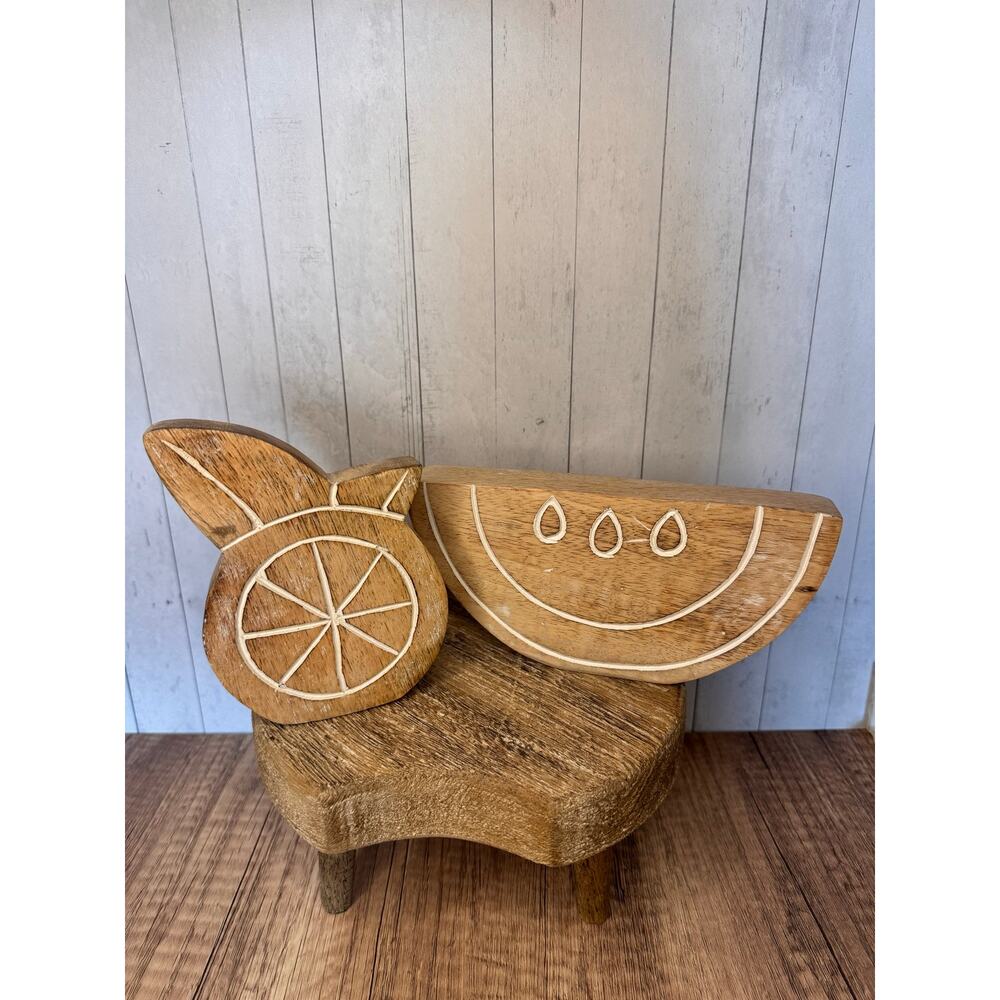 Summer Home Decor Watermelon Lemon Orange Wood Mango Wood Citrus Kitchen Sitters